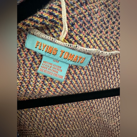 Boho Shawl, Bordered Poncho - Picture 3 of 6